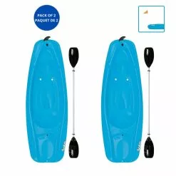 Pelican Sport Combo - 2 Solo Kids Kayaks With Paddles - Blue