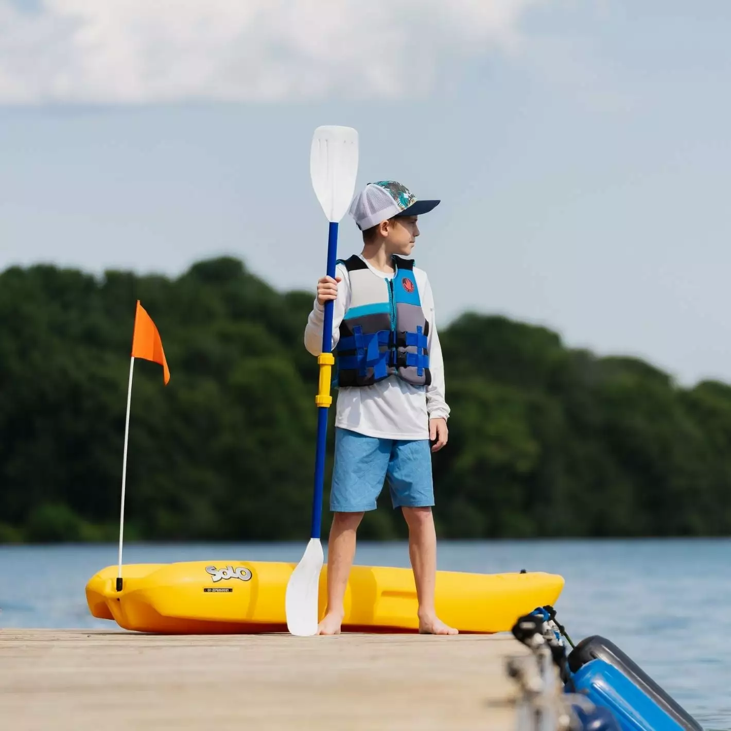 Pelican Sport Combo - 2 Solo Kids Kayaks With Paddles - Yellow - Image 5